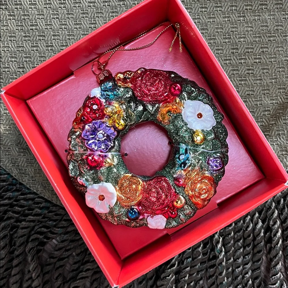 John Derian for Target Glass Wreath Ornament 2025 Traditional Vintage Inspired